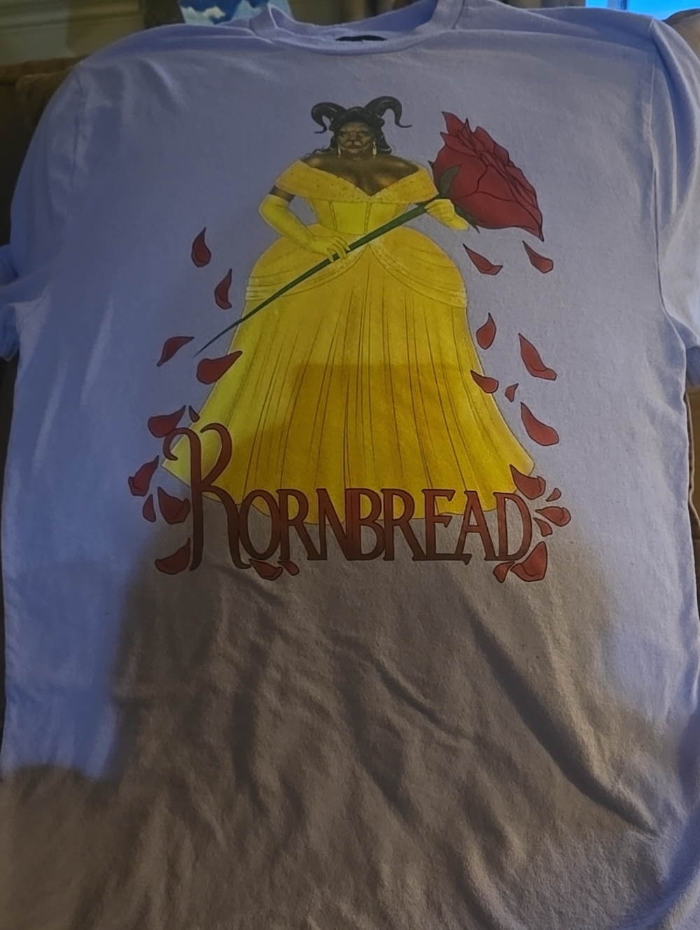 Unisex Tee with Yellow Dress Illustration